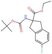 Ethyl 2-((tert-butoxycarbonyl)amino)-5-fluoro-2,3-dihydro-1H-indene-2-carboxylate