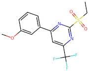2-(Ethylsulfonyl)-4-(3-methoxyphenyl)-6-(trifluoromethyl)pyrimidine