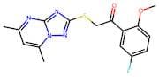 2-((5,7-Dimethyl-[1,2,4]triazolo[1,5-a]pyrimidin-2-yl)thio)-1-(5-fluoro-2-methoxyphenyl)ethan-1-one