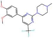 4-(3,4-Dimethoxyphenyl)-2-(4-methylpiperazin-1-yl)-6-(trifluoromethyl)pyrimidine