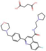 6-Fluoro-2-(4-(morpholinomethyl)phenyl)-N-(2-(pyrrolidin-1-yl)ethyl)quinoline-4-carboxamide succin…