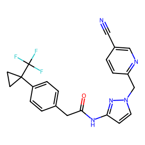 N-(1-((5-Cyanopyridin-2-yl)methyl)-1H-pyrazol-3-yl)-2-(4-(1-(trifluoromethyl)cyclopropyl)phenyl)ac…