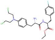 Ethyl (S)-2-((S)-2-amino-3-(4-(bis(2-chloroethyl)amino)phenyl)propanamido)-3-(4-fluorophenyl)propa…