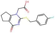 2-(2-((4-Fluorobenzyl)thio)-4-oxo-4,5,6,7-tetrahydro-1H-cyclopenta[d]pyrimidin-1-yl)acetic acid