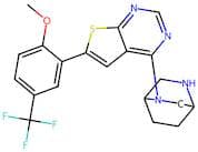 4-(2,5-Diazabicyclo[2.2.2]octan-2-yl)-6-(2-methoxy-5-(trifluoromethyl)phenyl)thieno[2,3-d]pyrimidi…