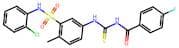 N-((3-(N-(2-Chlorophenyl)sulfamoyl)-4-methylphenyl)carbamothioyl)-4-fluorobenzamide