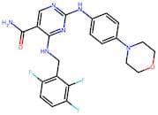 2-((4-Morpholinophenyl)amino)-4-((2,3,6-trifluorobenzyl)amino)pyrimidine-5-carboxamide