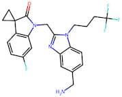 1'-((5-(Aminomethyl)-1-(4,4,4-trifluorobutyl)-1H-benzo[d]imidazol-2-yl)methyl)-6'-fluorospiro[cycl…