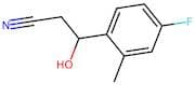 3-(4-Fluoro-2-methylphenyl)-3-hydroxypropanenitrile