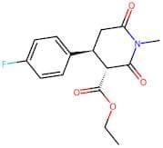 rel-Ethyl (3r,4s)-4-(4-fluorophenyl)-1-methyl-2,6-dioxopiperidine-3-carboxylate