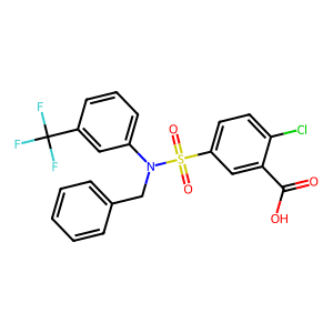 5-{benzyl[3-(trifluoromethyl)phenyl]sulfamoyl}-2-chlorobenzoic acid