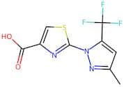 2-[3-Methyl-5-(trifluoromethyl)-1H-pyrazol-1-yl]-1,3-thiazole-4-carboxylic acid