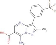 7-Amino-2-methyl-3-[3-(trifluoromethyl)phenyl]pyrazolo[1,5-a]pyrimidine-6-carboxylic acid