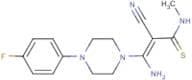 3-Amino-2-cyano-3-[4-(4-fluorophenyl)piperazin-1-yl]-N-methylprop-2-enethioamide
