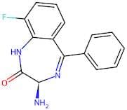 (R)-3-amino-9-fluoro-5-phenyl-1H-benzo[e][1,4]diazepin-2(3H)-one