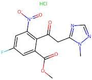 Methyl 5-fluoro-2-(2-(1-methyl-1H-1,2,4-triazol-5-yl)acetyl)-3-nitrobenzoate hydrochloride