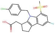 2-(4-(4-Chlorobenzyl)-7-fluoro-5-(methylsulfonyl)-1,2,3,4-tetrahydrocyclopenta[b]indol-3-yl)acetic…