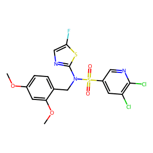 5,6-Dichloro-N-(2,4-dimethoxybenzyl)-N-(5-fluorothiazol-2-yl)pyridine-3-sulfonamide