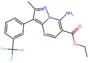Ethyl 7-amino-2-methyl-3-[3-(trifluoromethyl)phenyl]pyrazolo[1,5-a]pyrimidine-6-carboxylate