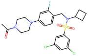 N-[4-(4-Acetyl-piperazin-1-yl)-2-fluoro-benzyl]-3,5-dichloro-N-cyclobutyl-benzenesulfonamide