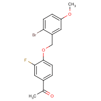 1-{4-[(2-Bromo-5-methoxybenzyl)oxy]-3-fluorophenyl}ethan-1-one