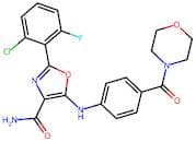 2-(2-Chloro-6-Fluorophenyl)-5-((4-(Morpholine-4-Carbonyl)Phenyl)Amino)Oxazole-4-Carboxamide