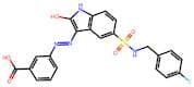 (Z)-3-(2-(5-(N-(4-Fluorobenzyl)Sulfamoyl)-2-Oxoindolin-3-Ylidene)Hydrazinyl)Benzoic Acid
