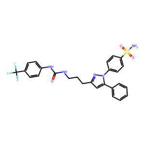 4-(5-Phenyl-3-(3-(3-(4-(Trifluoromethyl)Phenyl)Ureido)Propyl)-1H-Pyrazol-1-Yl)Benzenesulfonamide