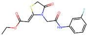 Ethyl 2-(3-(2-((3-fluorophenyl)amino)-2-oxoethyl)-4-oxothiazolidin-2-ylidene)acetate