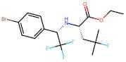 Ethyl (S)-2-(((S)-1-(4-bromophenyl)-2,2,2-trifluoroethyl)amino)-4-fluoro-4-methylpentanoate