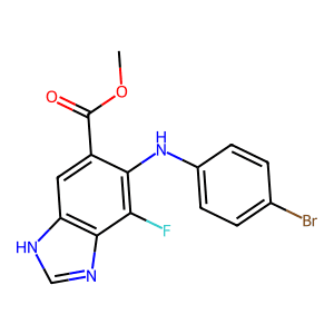 Methyl 5-((4-bromophenyl)amino)-4-fluoro-1H-benzo[d]imidazole-6-carboxylate