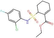 Ethyl 6-(N-(2-chloro-4-fluorophenyl)sulfamoyl)cyclohex-1-enecarboxylate