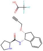 (S)-N-((1S,2R)-2-(prop-2-yn-1-yloxy)-2,3-dihydro-1H-inden-1-yl)pyrrolidine-2-carboxamide 2,2,2-tri…