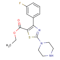 Ethyl 4-(3-fluorophenyl)-2-piperazin-1-yl-1,3-thiazole-5-carboxylate