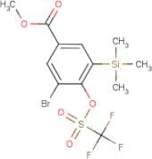 Methyl 3-bromo-4-(((trifluoromethyl)sulfonyl)oxy)-5-(trimethylsilyl)benzoate
