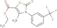 Ethyl 4-amino-2-sulfanylidene-3-[3-(trifluoromethyl)phenyl]-2,3-dihydro-1,3-thiazole-5-carboxylate