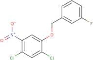 1,5-Dichloro-2-[(3-fluorophenyl)methoxy]-4-nitrobenzene