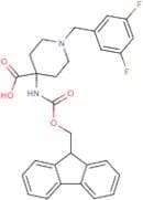1-[(3,5-Difluorophenyl)methyl]-4-({[(9H-fluoren-9-yl)methoxy]carbonyl}amino)piperidine-4-carboxyli…