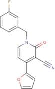 1-[(3-Fluorophenyl)methyl]-4-(furan-2-yl)-2-oxo-1,2-dihydropyridine-3-carbonitrile
