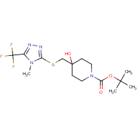 tert-Butyl 4-hydroxy-4-({[4-methyl-5-(trifluoromethyl)-4H-1,2,4-triazol-3-yl]thio}methyl)piperidin…