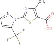 4-Methyl-2-[5-(trifluoromethyl)-1H-pyrazol-1-yl]-1,3-thiazole-5-carboxylic acid