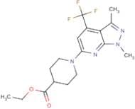 Ethyl 1-[1,3-dimethyl-4-(trifluoromethyl)-1H-pyrazolo[3,4-b]pyridin-6-yl]piperidine-4-carboxylate