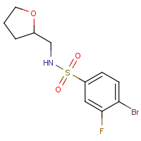 4-Bromo-3-fluoro-N-(tetrahydrofuran-2-ylmethyl)benzenesulfonamide