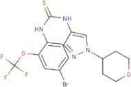 N-[4-Bromo-2-(trifluoromethoxy)phenyl]-N'-(1-tetrahydro-2H-pyran-4-yl-1H-pyrazol-4-yl)thiourea