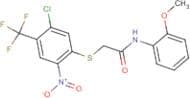 N1-(2-methoxyphenyl)-2-{[5-chloro-2-nitro-4-(trifluoromethyl)phenyl]thio}acetamide