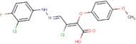 3-chloro-4-[2-(3-chloro-4-fluorophenyl)hydrazono]-2-(4-methoxyphenoxy)but-2-enoic acid