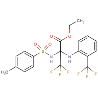 ethyl 3,3,3-trifluoro-2-{[(4-methylphenyl)sulphonyl]amino}-2-[2-(trifluoromethyl)anilino]propanoate
