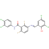 3-{[(3,5-dichloro-2-hydroxyphenyl)methylene]amino}-N-(3,4-dichlorophenyl)-2,6-difluorobenzamide