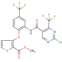 methyl 3-[2-({[2-chloro-4-(trifluoromethyl)pyrimidin-5-yl]carbonyl}amino)-4-(trifluoromethyl)pheno…