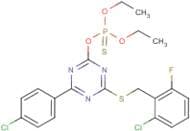 O-[4-[(2-Chloro-6-fluorobenzyl)thio]-6-(4-chlorophenyl)-1,3,5-triazin-2-yl]O,O-diethyl phosphothio…